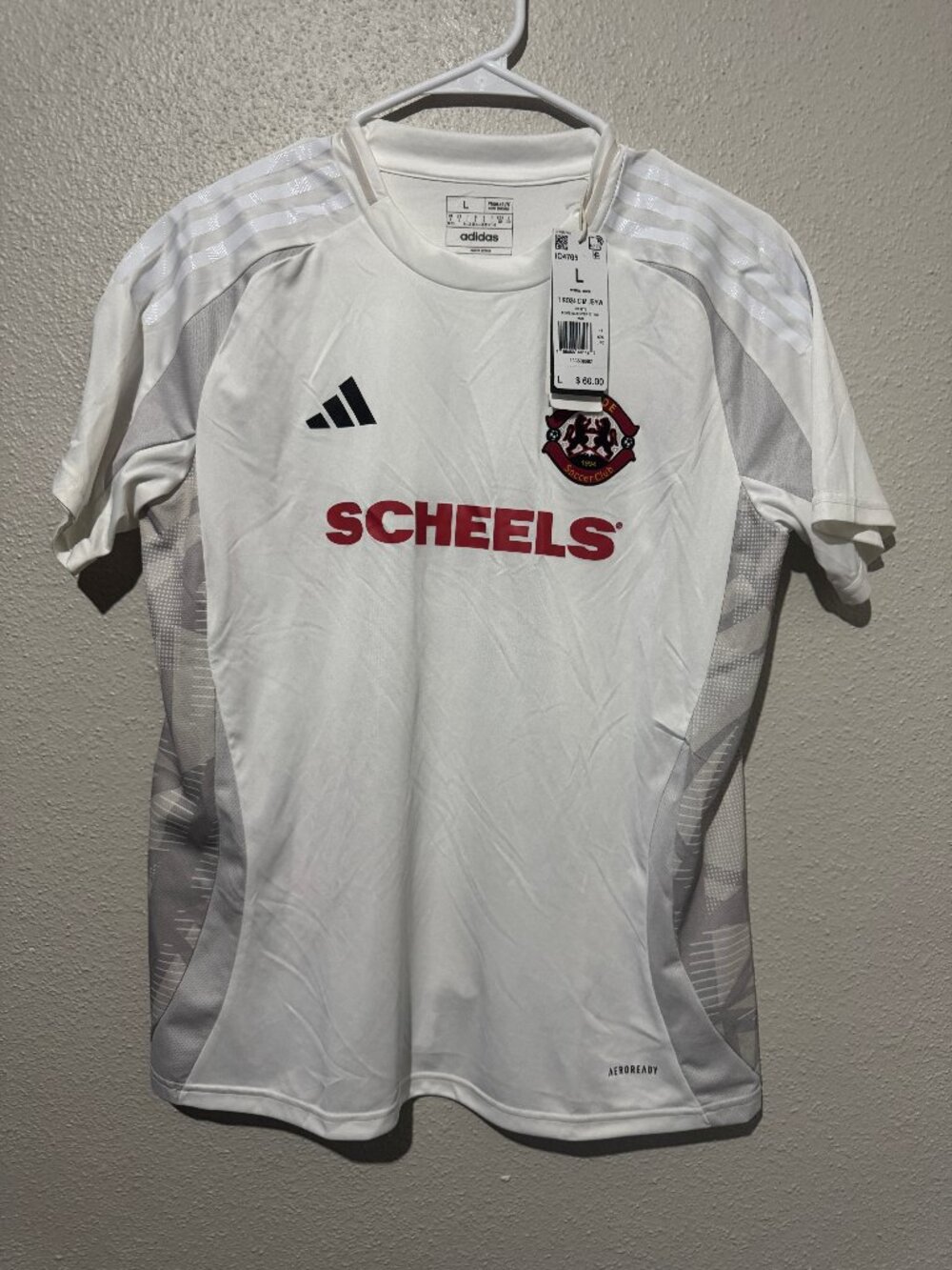 Adidas Tiro 24 Pride Soccer Club Women’s Jersey White #60 Size L NWT
